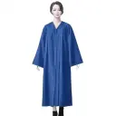 Dark Blue Matte Graduation Gown for Adults – Elegant Academic Regalia
