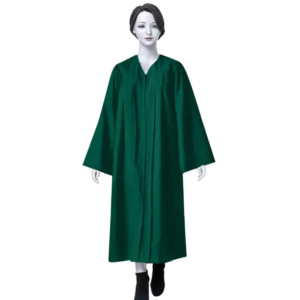 Forest Green Graduation Gown – Adult Matte Finish with Cap & Tassel