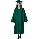 Forest Green Graduation Gown-Adult Matte 