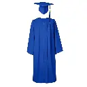 Blue Graduation Gown-Adult Matte