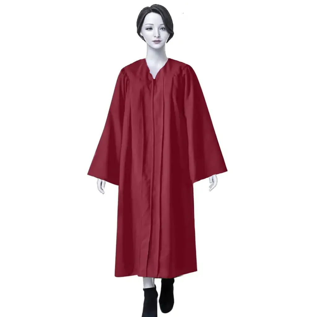 Maroon Graduation Gown For Adult Matte Finish with Cap & Tassel