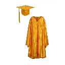 Yellow Graduation Gown-Adult satin