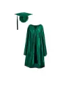 Forest Green Graduation Gown For Adult Satin Finish with Cap & Tassel