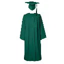 Forest Green Graduation Gown-Kids Matte
