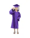 Purple Matte Graduation Gown for Kids – Elegant Academic Attire