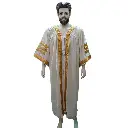 White Graduation Gown-Adult Velvet 