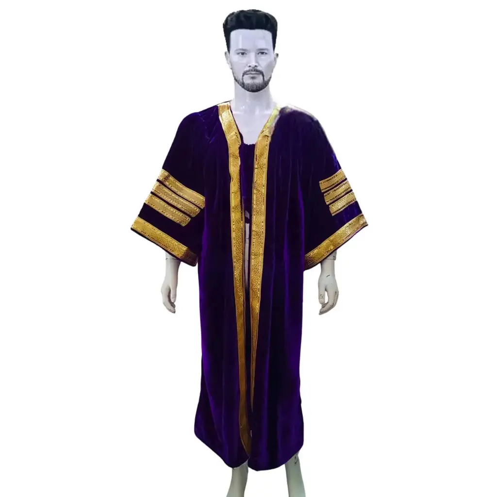 Purple Velvet Graduation Gown – Elegant Academic Regalia