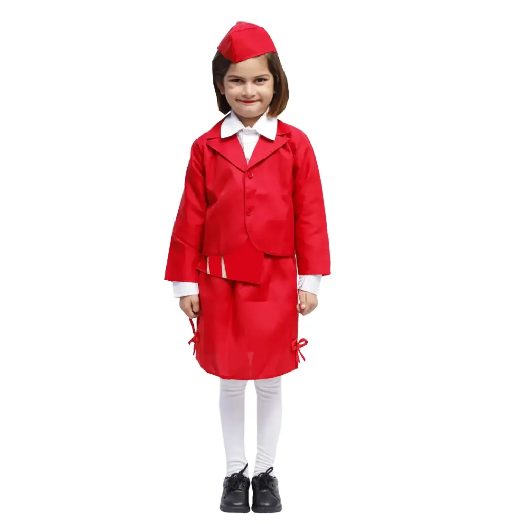 Air Hostess Costume Rental For Kids & adults– Elegant Stewardess Uniform Dress for Women