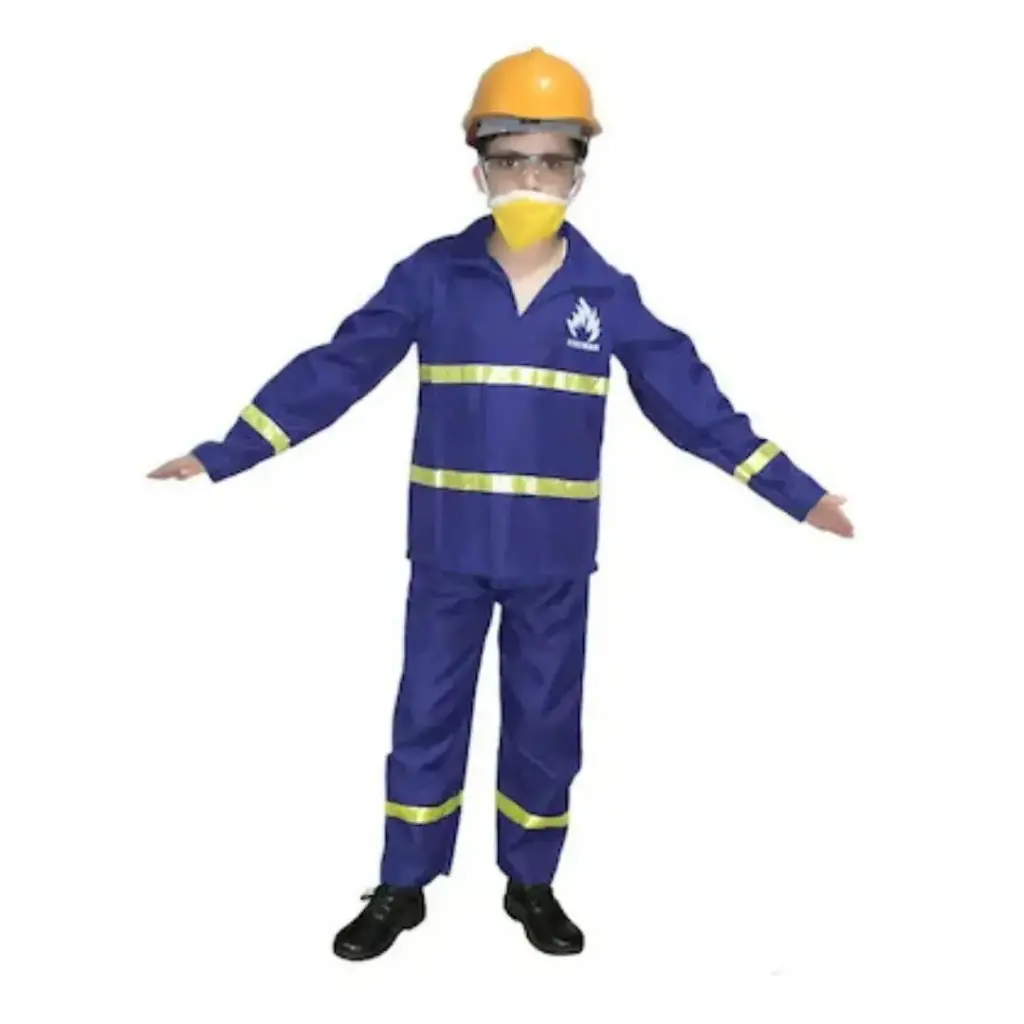 Fireman Costume – Kids Firefighter Outfit with Helmet & Accessories