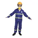 Fireman Costume – Kids Firefighter Outfit with Helmet & Accessories
