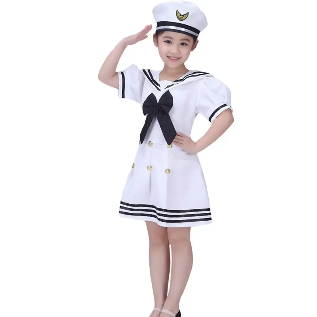 White Sailor Girl Costume – Classic Nautical Outfit