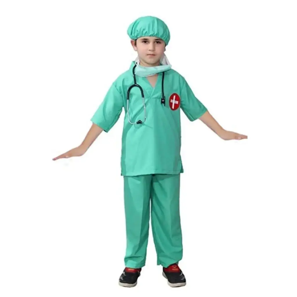 Green Male Nurse Costume – Authentic Medical Scrubs