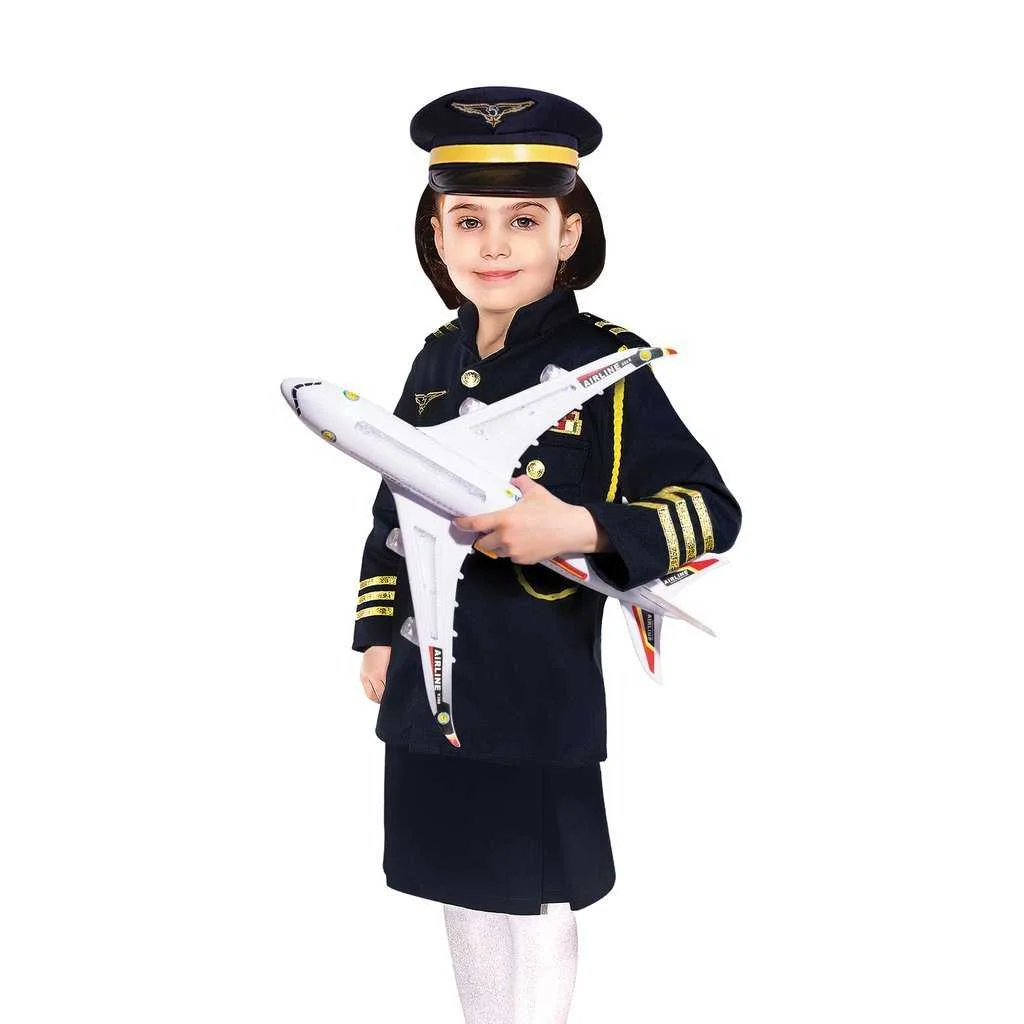 Black Lady Pilot Costume Rental – Women’s Aviator & Airline Pilot Dress-Up