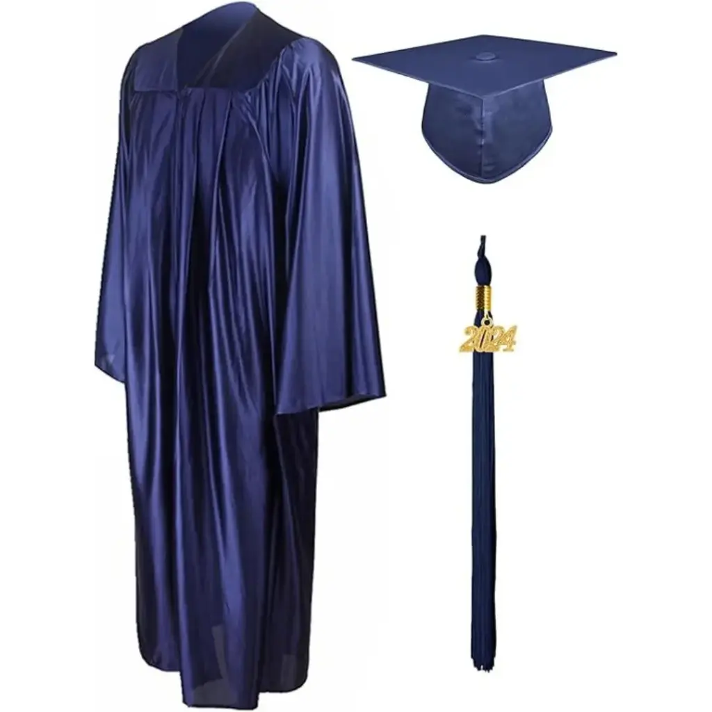 Royal Blue Graduation Gown Rental for Adults – Matte Finish Academic Robe