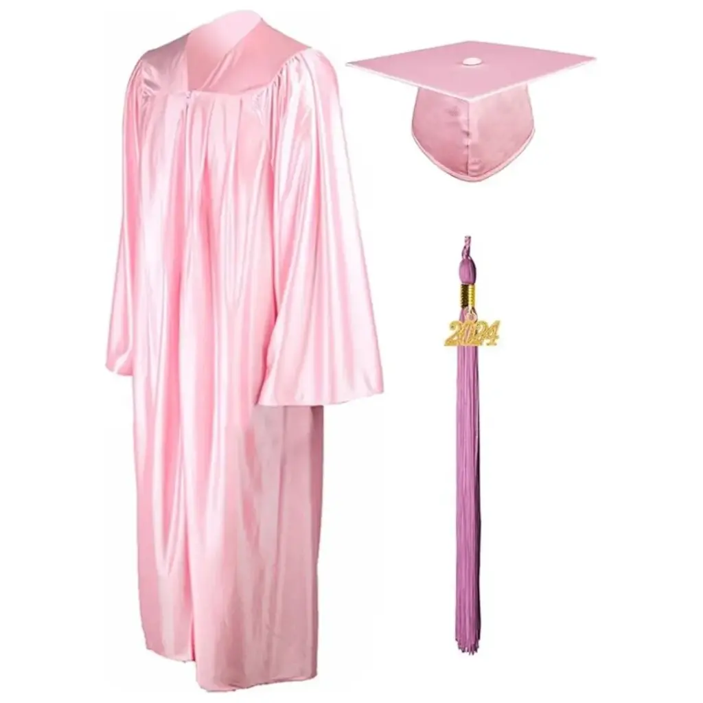 Pink Graduation Gown Rental for Adults – Matte Finish Academic Robe