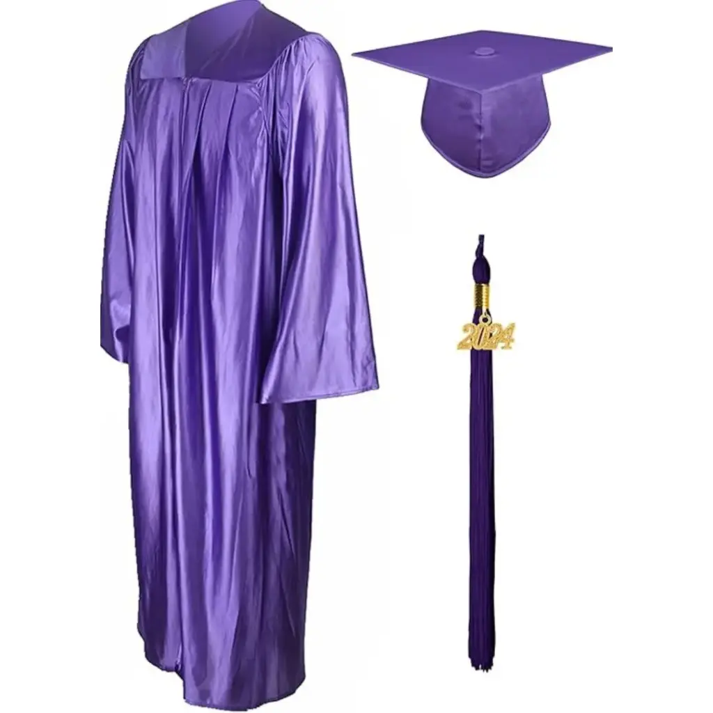 Purple Graduation Gown Rental for Adults – Matte Finish Academic Robe
