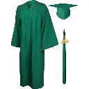 Turquoise Green Graduation Gown Rental for Adults – Matte Finish Academic Robe