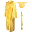 Yellow Graduation Gown Rental for Adults – Matte Finish Academic Robe