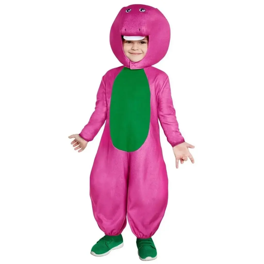 Barney Dinosaur Costume Rental – Purple & Green Outfit for Kids & Adults