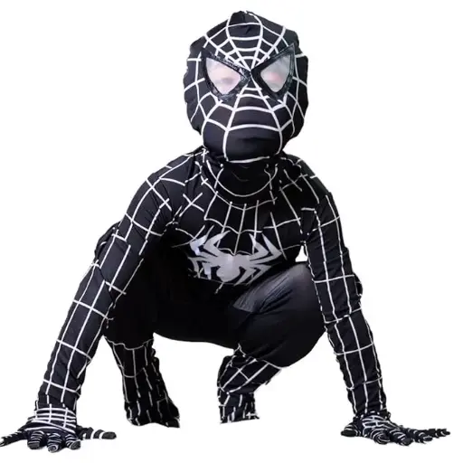 Black Spiderman Costume for Kids & adults– Dark Spider Hero Fancy Dress