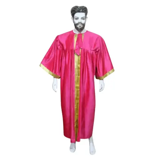 Pink& White Graduation Gown-Velvet