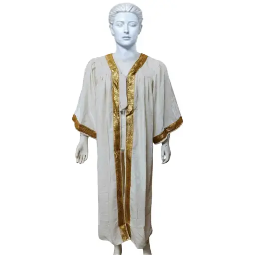 White Graduation Gown-Velvet