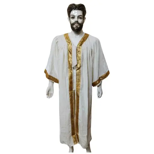  White Graduation Gown-Velvet