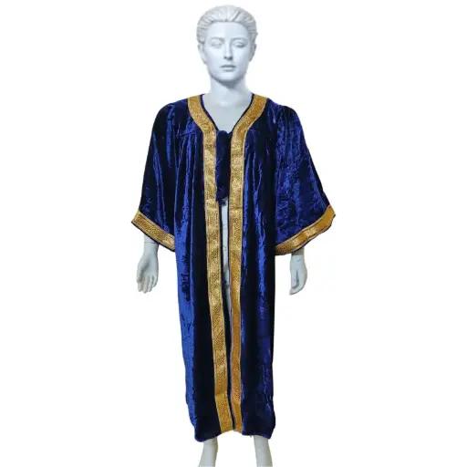 Dark Blue Graduation Gown-Velvet