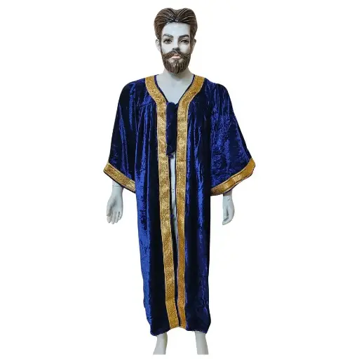 Dark Blue Graduation Gown-Velvet