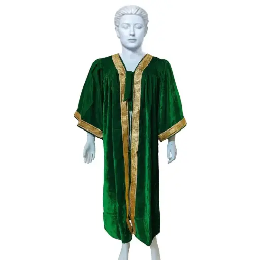 Forest Green Graduation Gown-Velvet