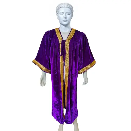 Purple color Graduation Gown-Velvet