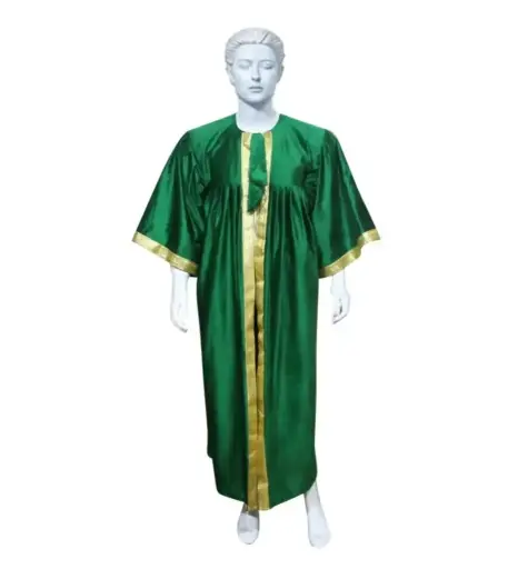 Turquoise Green Graduation Gown-Velvet