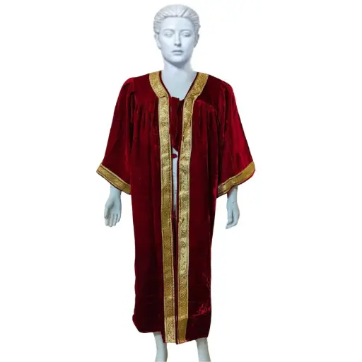 Maroon color Graduation Gown-Velvet