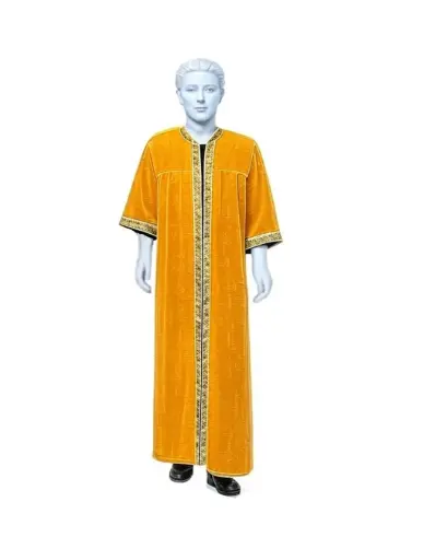 Yellow color Graduation Gown-Velvet