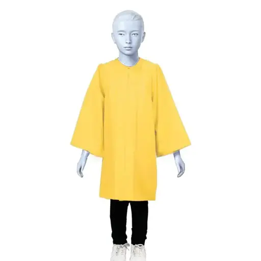 Yellow Color Graduation Gown-kids Matte
