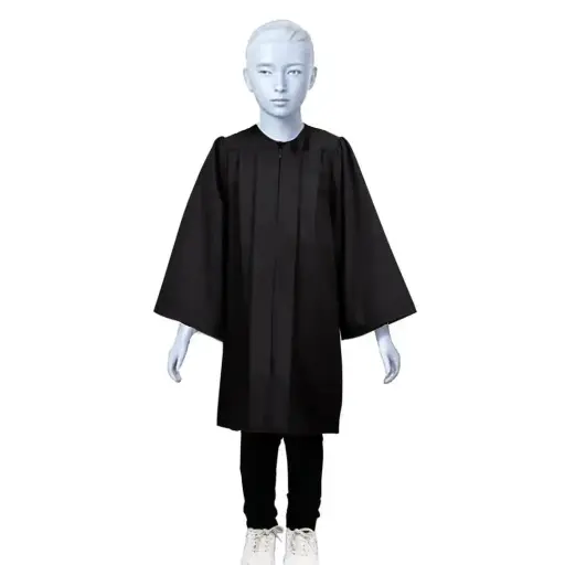 Black Graduation Gown-kids Matte 