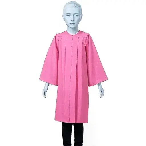 Pink & White Graduation Gown-kids Matte 