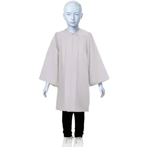  White Graduation Gown-kids Matte 