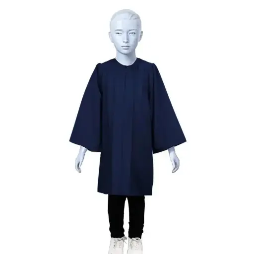 Dark Blue Graduation Gown-kids Matte 