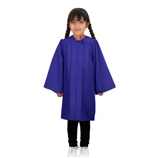 Purple Color Graduation Gown-kids Matte 