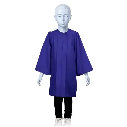 Purple Color Graduation Gown-kids Matte 