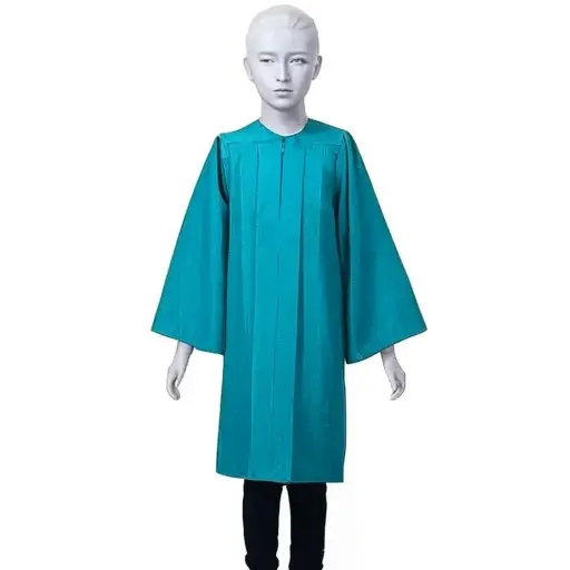 Turquoise Green Graduation Gown-kids Matte