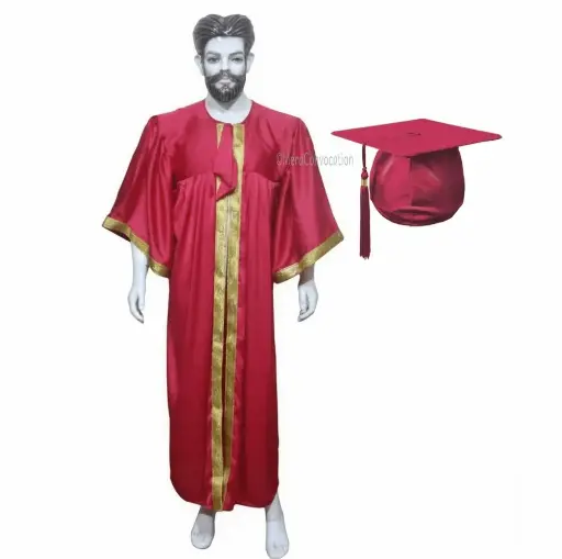 Pink Graduation Gown-Adult Satin 