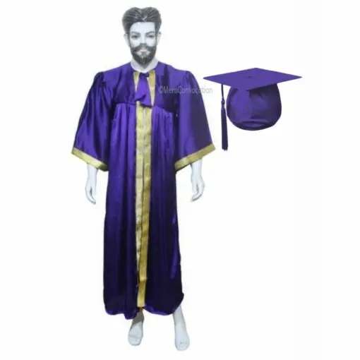 Purple Graduation Gown-Adult Satin 