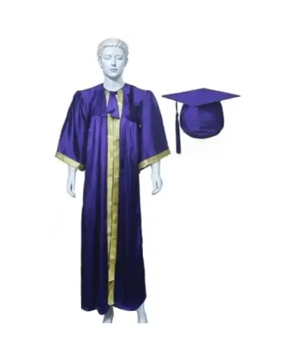 Purple Graduation Gown-Adult Satin 