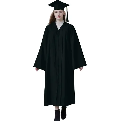 Black Graduation Gown-Adult Matte 