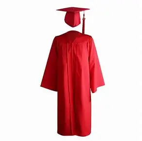 Red Graduation Gown-Adult Matte