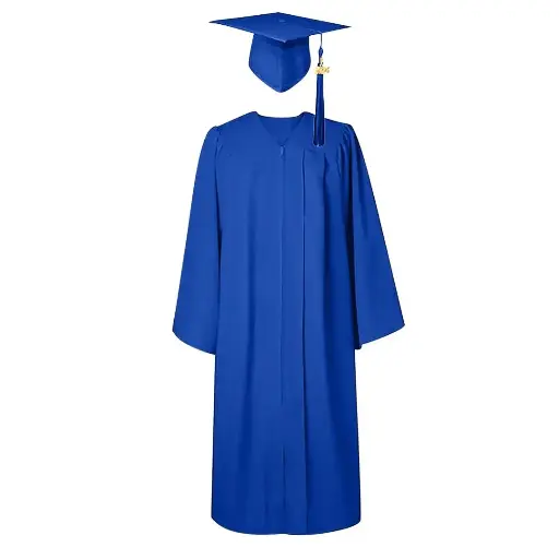 Blue Graduation Gown-Adult Matte