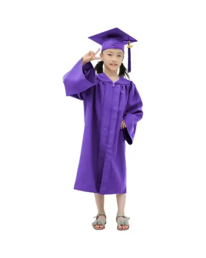 Purple Graduation Gown-Kids Matte 