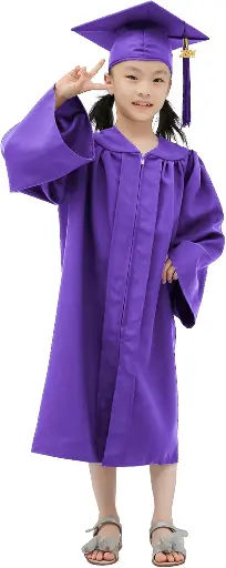 Purple Graduation Gown-Kids Matte 